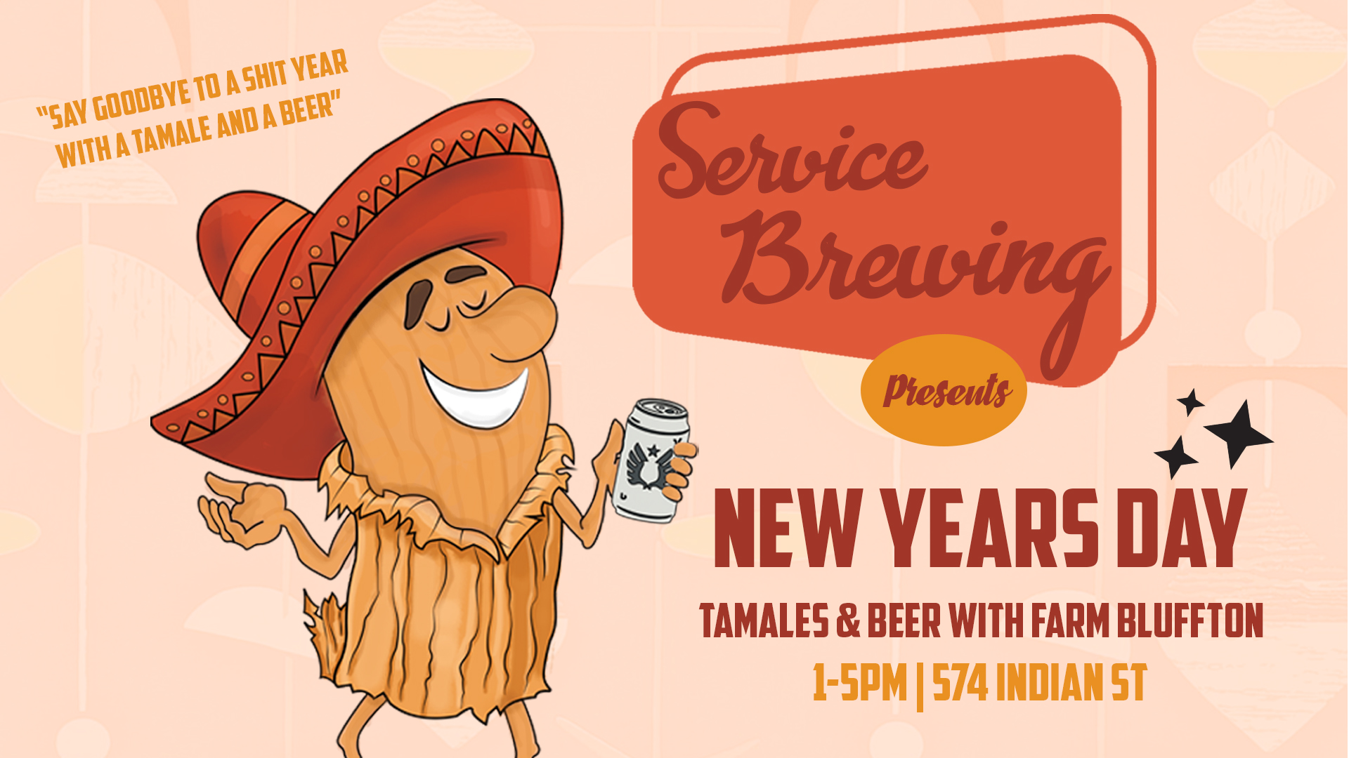 CELEBRATE THE NEW YEAR with Tamales and Beer!!! Swamptooth on stage 2-4:30pm